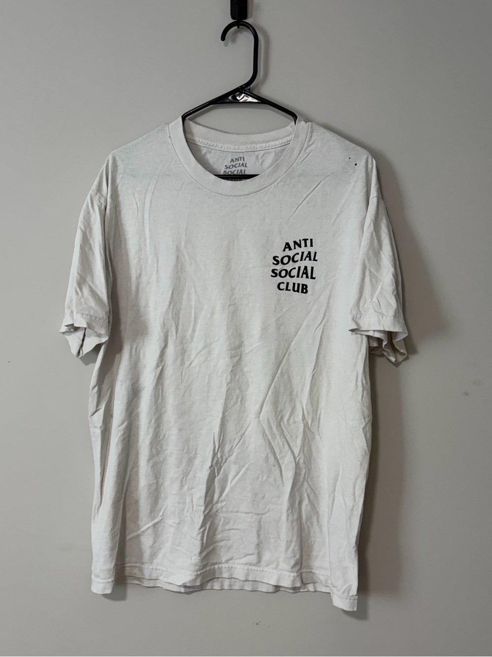 Anti Social Social Club White Tee with Black Chest Logo